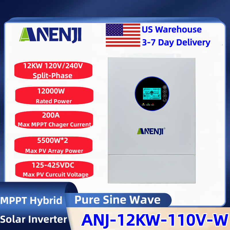 Drone Solar Charger - ANENJI Inverter Surya Hibrida 12KW, Tipe