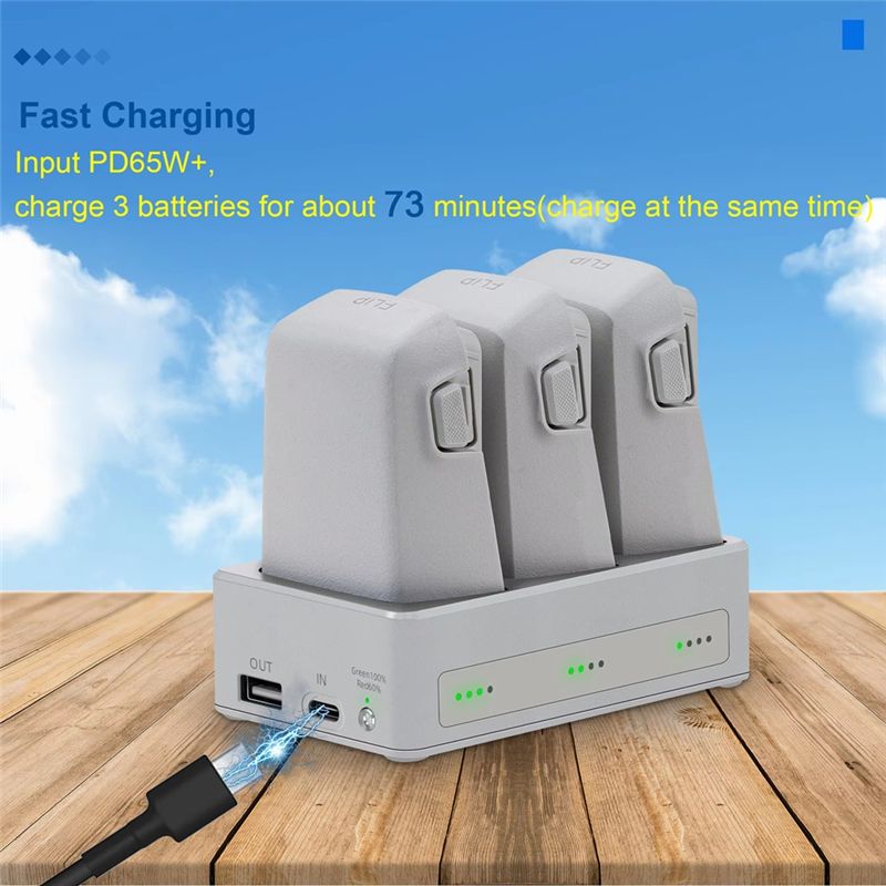 B92B Hub Pengisian Daya Tiga A - Drone Power Bank ulasan dan harga